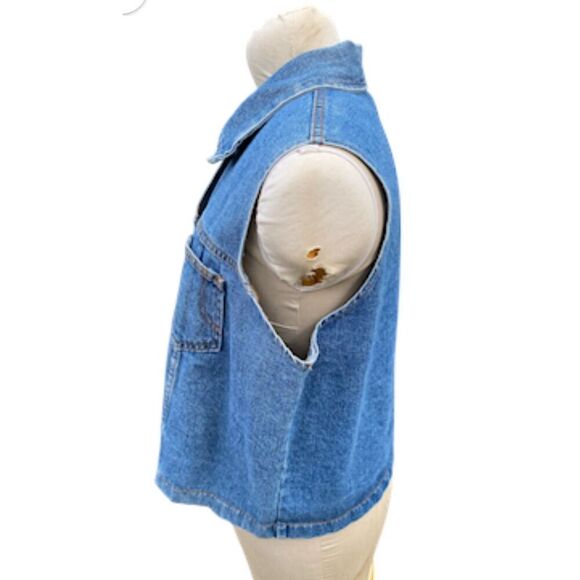 Planet X Vintage Denim Vest Sz. 1X - Picture 7 of 10
